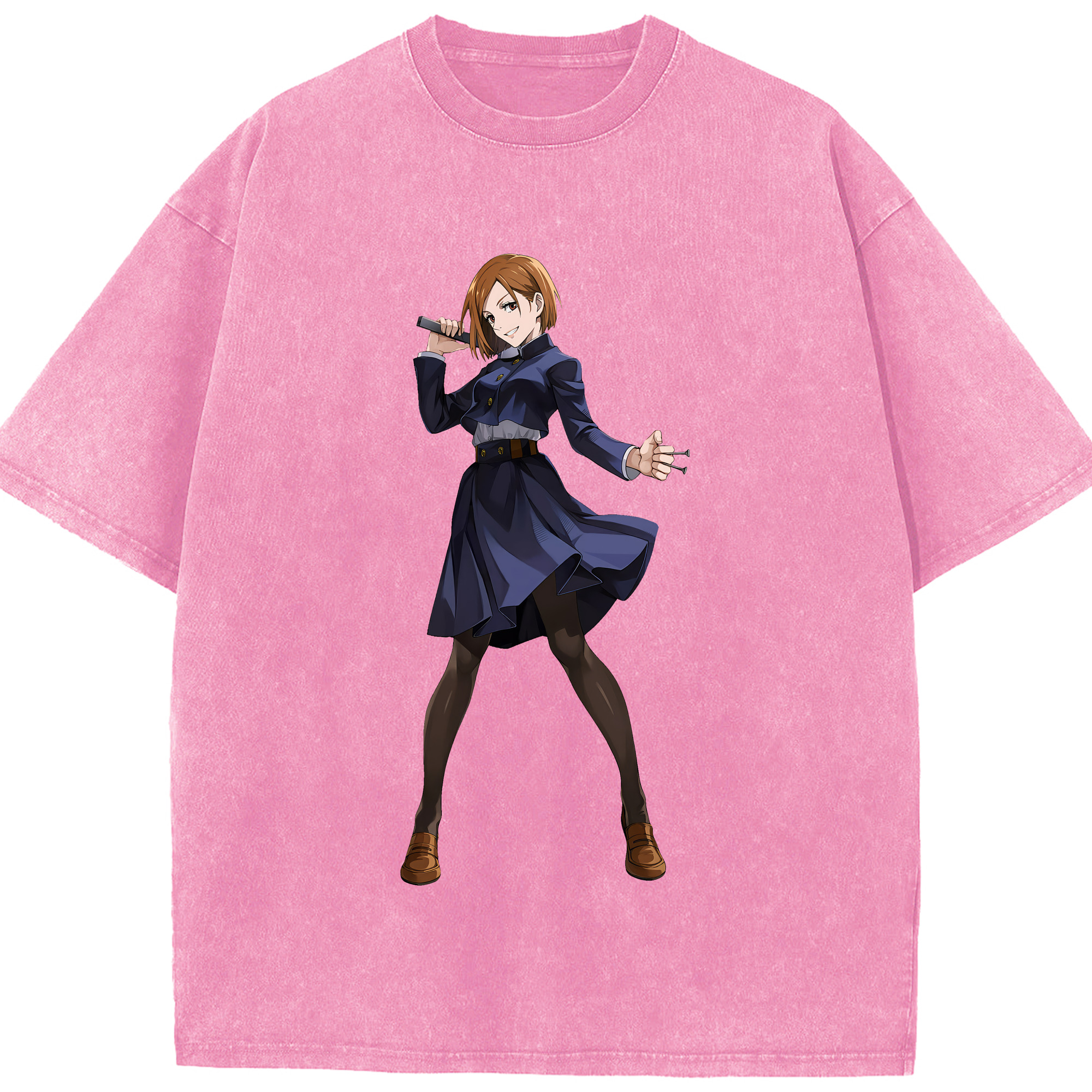（画像用） 呪術廻戦 Jujutsu Kaisen 綿100% ヴィンテージ風 半袖Tシャツ（フロントプリント）